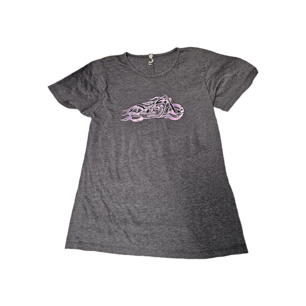 Women's Biker T-Shirt Adult XL Biker Shop Platinum Delta Lakeland Harley Bobber